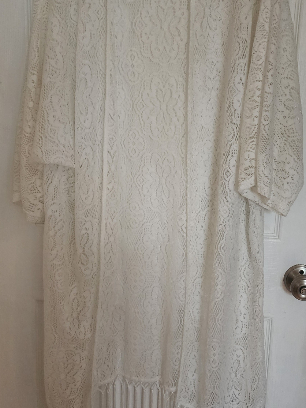 Cream Lace Kimono Cover-Up